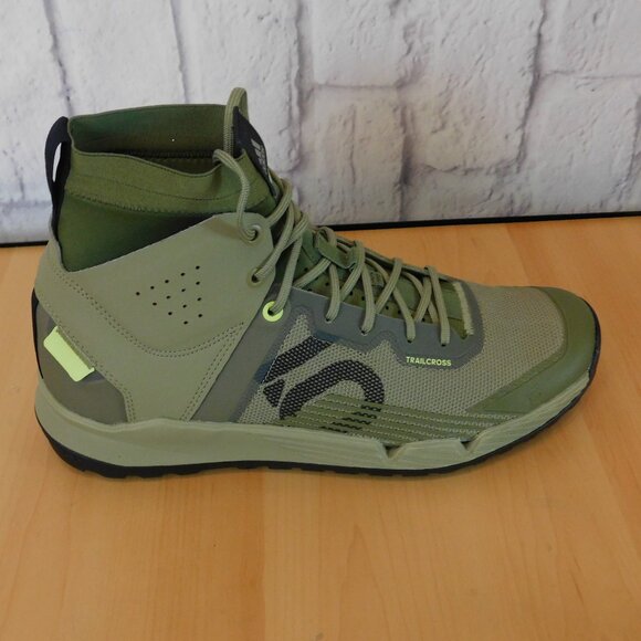 Men's Five Ten 5.10 Trailcross Mid Pro Flat Shoes Green Black GY5121 Size 10 - Picture 5 of 9